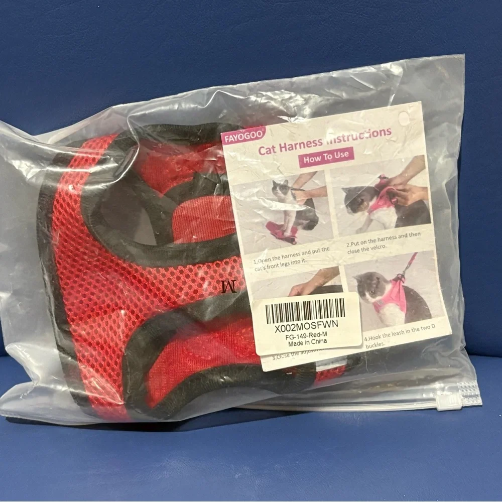 FAYOGOO Red Cat Harness